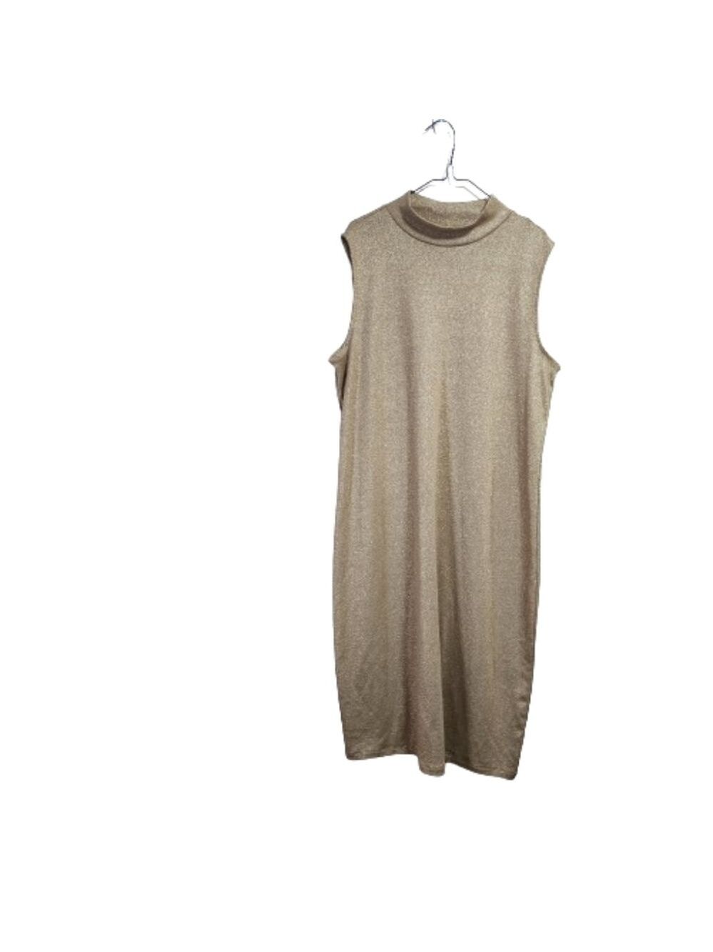 Gap sleeveless shimmering maxi bodycon dress color gold size xxl